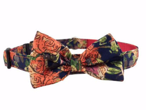 Garden Floral Removable Bow/Bowtie Collar - Hip Puppy - 1